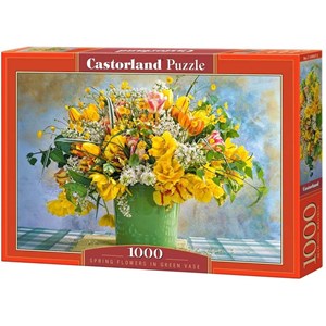 Castorland (C-104567) - "Spring Flowers in Green Vase" - 1000 Teile Puzzle