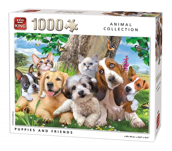 King International (55846) - "Puppies and Friends" - 1000 Teile Puzzle