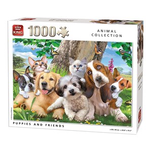 King International (55846) - "Puppies and Friends" - 1000 Teile Puzzle