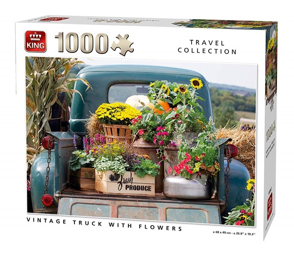 King International (55862) - "Vintage Truck with Flowers" - 1000 Teile Puzzle