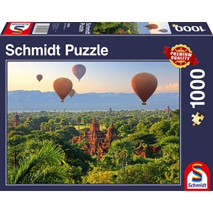 Schmidt Spiele (58956) - "Hot Air Balloons Mandalay Myanmar" - 1000 Teile Puzzle