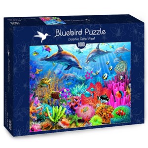 Bluebird Puzzle (70169) - Adrian Chesterman: "Dolphin Coral Reef" - 1000 Teile Puzzle
