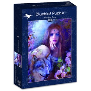 Bluebird Puzzle (70172) - Bente Schlick: "Midnight Rose" - 1000 Teile Puzzle