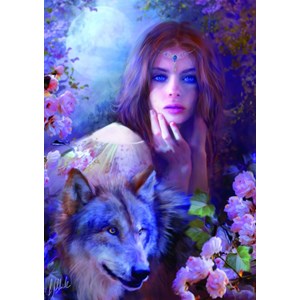 Bluebird Puzzle (70172) - Bente Schlick: "Midnight Rose" - 1000 Teile Puzzle