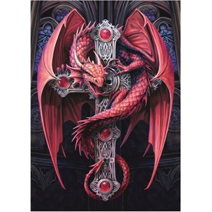 Bluebird Puzzle (70439) - Anne Stokes: "Gothic Guardian" - 2000 Teile Puzzle