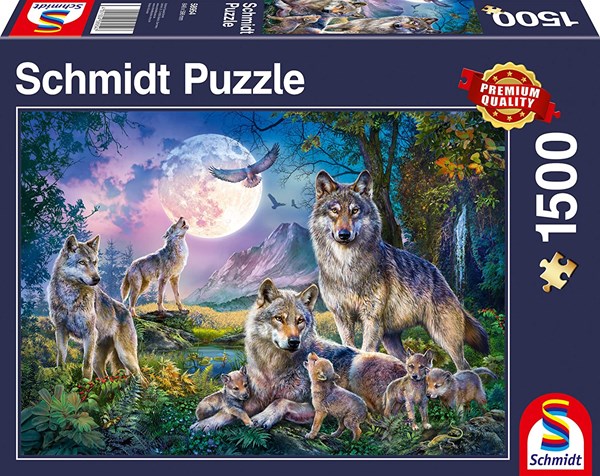 Schmidt Spiele (58954) - "Wölfe" - 1500 Teile Puzzle