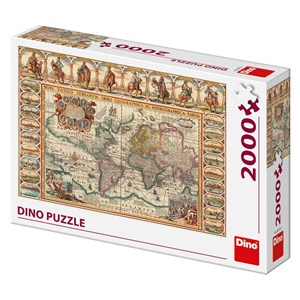 Dino (56115) - "Antique World Map" - 2000 Teile Puzzle