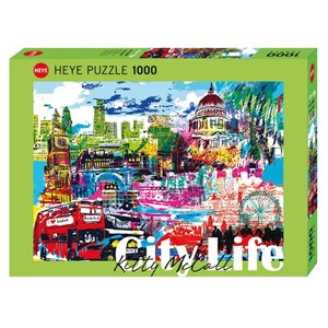 Heye (29682) - Kitty McCall: "I Love London!" - 1000 Teile Puzzle