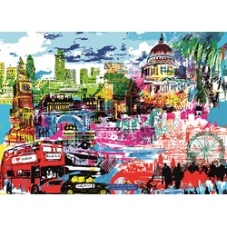 Heye (29682) - Kitty McCall: "I Love London!" - 1000 Teile Puzzle