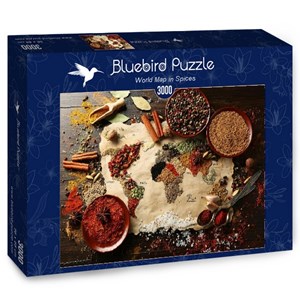 Bluebird Puzzle (70014) - "World Map in Spices" - 3000 Teile Puzzle
