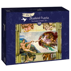 Bluebird Puzzle (60053) - Michelangelo: "The Creation of Adam, 1511" - 1000 Teile Puzzle