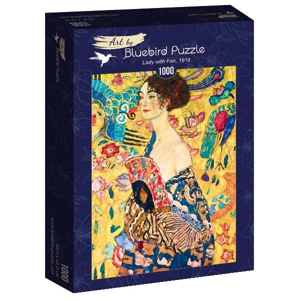 Bluebird Puzzle (60095) - Gustav Klimt: "Lady with Fan, 1918" - 1000 Teile Puzzle