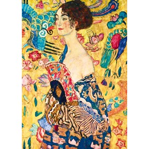 Bluebird Puzzle (60095) - Gustav Klimt: "Lady with Fan, 1918" - 1000 Teile Puzzle