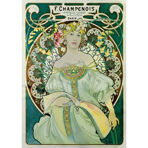 Bluebird Puzzle (60033) - Alphonse Mucha: "Daydream, 1897" - 1000 Teile Puzzle