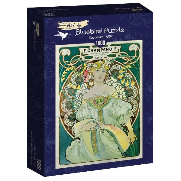 Bluebird Puzzle (60033) - Alphonse Mucha: "Daydream, 1897" - 1000 Teile Puzzle
