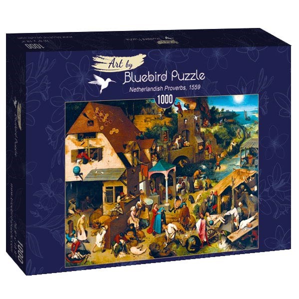 Bluebird Puzzle (60028) - Pieter Brueghel the Elder: "Netherlandish Proverbs, 1559" - 1000 Teile Puzzle
