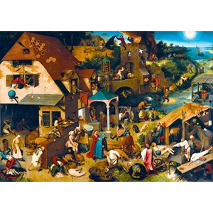 Bluebird Puzzle (60028) - Pieter Brueghel the Elder: "Netherlandish Proverbs, 1559" - 1000 Teile Puzzle