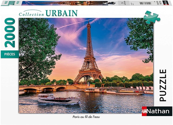 Nathan (87884) - "Paris, Fil de l'eau" - 2000 Teile Puzzle