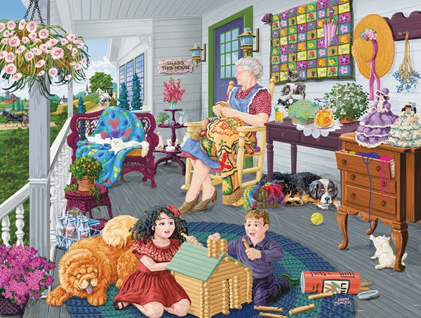 SunsOut (38980) - Joseph Burgess: "A Visit to Grandma's" - 1000 Teile Puzzle