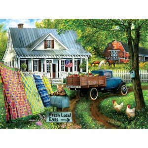 SunsOut (28771) - Tom Wood: "Countryside Living" - 1000 Teile Puzzle