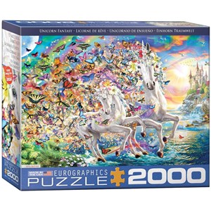 Eurographics (8220-5551) - "Unicorn Fantasy" - 2000 Teile Puzzle