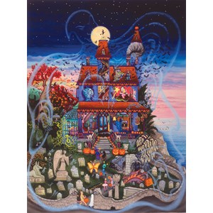 SunsOut (60877) - Kathy Jakobsen: "The Ghost and the Haunted House" - 1000 Teile Puzzle