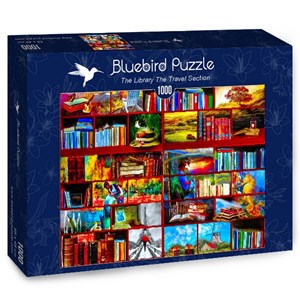 Bluebird Puzzle (70212) - Celebrate Life Gallery: "The Library The Travel Section" - 1000 Teile Puzzle