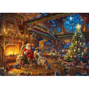 Schmidt Spiele (59494) - Thomas Kinkade: "Santa Claus and His Secret Helper" - 1000 Teile Puzzle