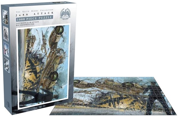 Zee Puzzle (26236) - Keith Burns: "JU 88 Attack" - 1000 Teile Puzzle