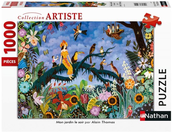 Nathan (87633) - Alain Thomas: "Mon Jardin Le Soir" - 1000 Teile Puzzle
