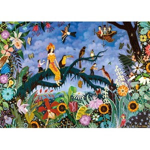 Nathan (87633) - Alain Thomas: "Mon Jardin Le Soir" - 1000 Teile Puzzle