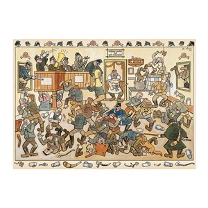 Dino (53244) - Josef Lada: "Fight in a Pub" - 1000 Teile Puzzle