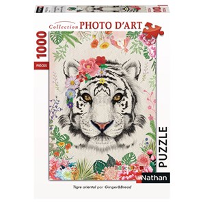 Nathan (87635) - "Oriental Tiger" - 1000 Teile Puzzle