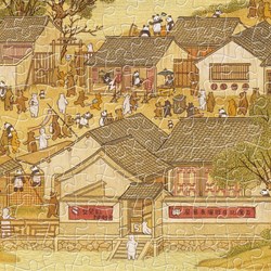 Pintoo (h1906) - "Bears Along The River During The Qingming Festival" - 2000 Teile Puzzle