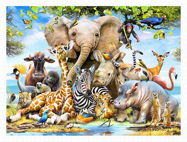 Pintoo (h2043) - Howard Robinson: "Africa Smile" - 1200 Teile Puzzle