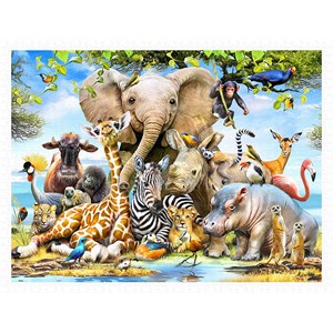 Pintoo (h2043) - Howard Robinson: "Africa Smile" - 1200 Teile Puzzle