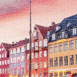 Pintoo (h2010) - "Nyhavn Canal in Copenhagen, Denmark" - 1000 Teile Puzzle