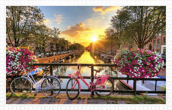 Pintoo (h1770) - "Beautiful Sunrise Over Amsterdam" - 1000 Teile Puzzle