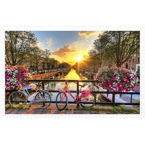 Pintoo (h1770) - "Beautiful Sunrise Over Amsterdam" - 1000 Teile Puzzle
