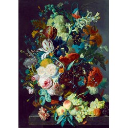 Bluebird Puzzle (60072) - Jan van Huysum: "Still Life with Flowers and Fruit, 1715" - 1000 Teile Puzzle