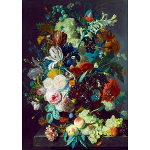 Bluebird Puzzle (60072) - Jan van Huysum: "Still Life with Flowers and Fruit, 1715" - 1000 Teile Puzzle