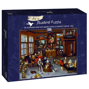Bluebird Puzzle (art-by--60077) - Hieronymus Francken Iicirca: "The Archdukes Albert and Isabella Visiting a Collector's Cabinet, 1623" - 1000 Teile Puzzle