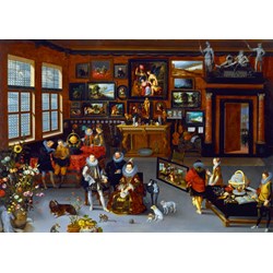 Bluebird Puzzle (art-by--60077) - Hieronymus Francken Iicirca: "The Archdukes Albert and Isabella Visiting a Collector's Cabinet, 1623" - 1000 Teile Puzzle