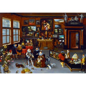 Bluebird Puzzle (art-by--60077) - Hieronymus Francken Iicirca: "The Archdukes Albert and Isabella Visiting a Collector's Cabinet, 1623" - 1000 Teile Puzzle