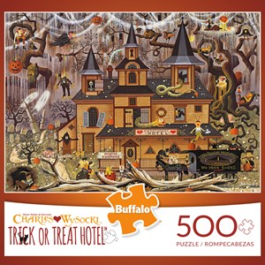 Buffalo Games (3872) - Charles Wysocki: "Trick or Treat Hotel" - 500 Teile Puzzle