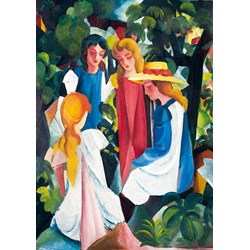 Bluebird Puzzle (60082) - August Macke: "Four Girls, 1913" - 1000 Teile Puzzle