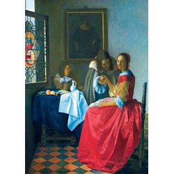 Bluebird Puzzle (60067) - Johannes Vermeer: "The Girl with the Wine Glass, 1659" - 1000 Teile Puzzle