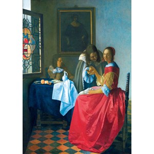 Bluebird Puzzle (60067) - Johannes Vermeer: "The Girl with the Wine Glass, 1659" - 1000 Teile Puzzle