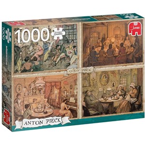 Jumbo (18856) - Anton Pieck: "Living Room Entertainment" - 1000 Teile Puzzle
