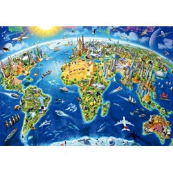 Educa (17129) - Adrian Chesterman: "Wahrzeichen der Welt" - 2000 Teile Puzzle